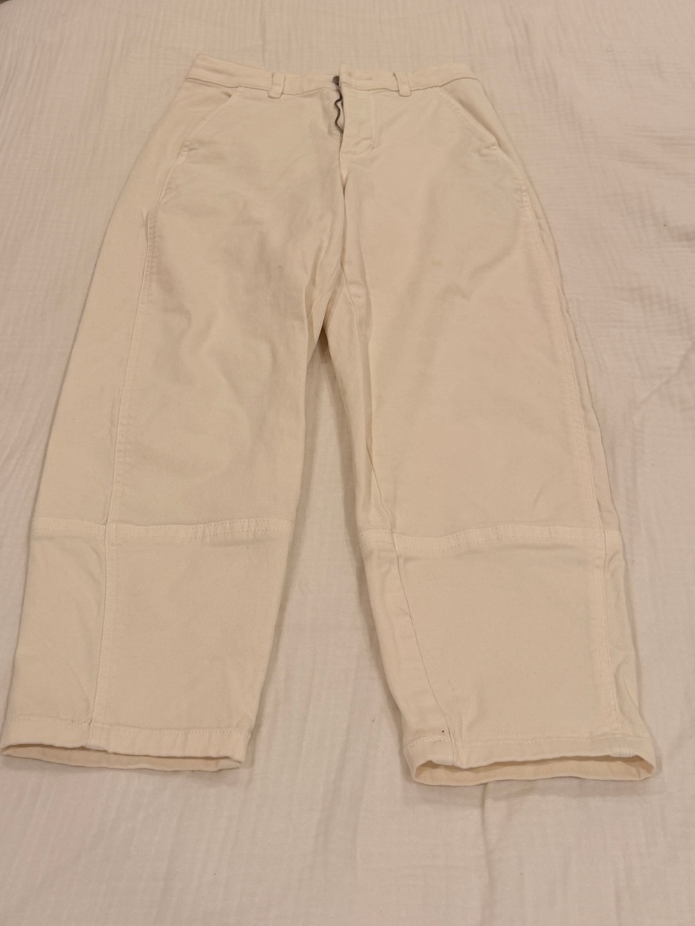 Everlane Off-White Utility Barrel Leg Pant